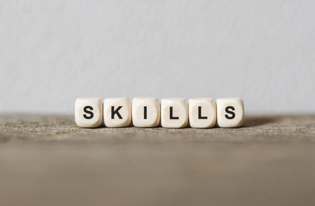 istock Word SKILLS made with wood building blocks 857777482