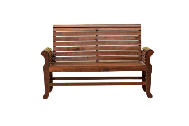 istock sofa, old sofa wooden. isolated on white background 857781558