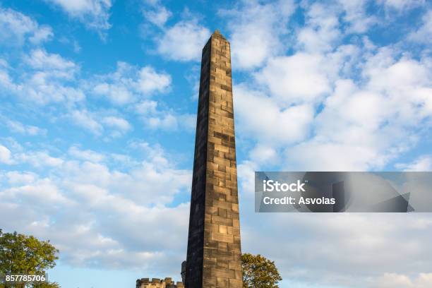 Obelisk On The Old Calton Burial Ground In Edinburgh Scotland Stock Photo - Download Image Now