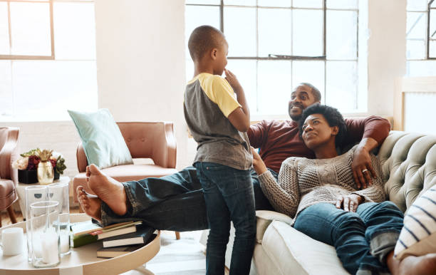 istock Having fun indoors with my family 857786100
