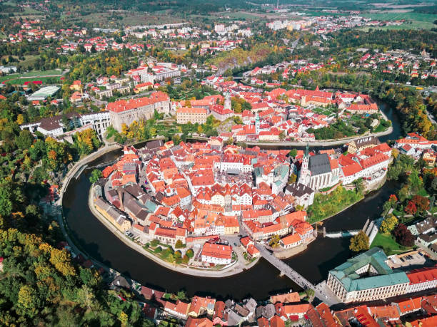 istock Aerial panorama of Cesky Krumlov 857793834