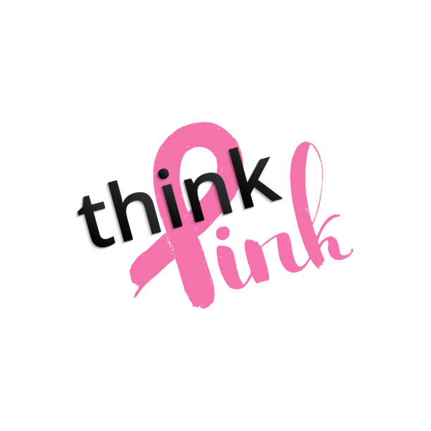 ピンクの手書き文字を考え�る - breast cancer breast cancer awareness ribbon social awareness symbol human hand点のイラスト素材／クリップアート素材／マンガ素材／アイコン素材