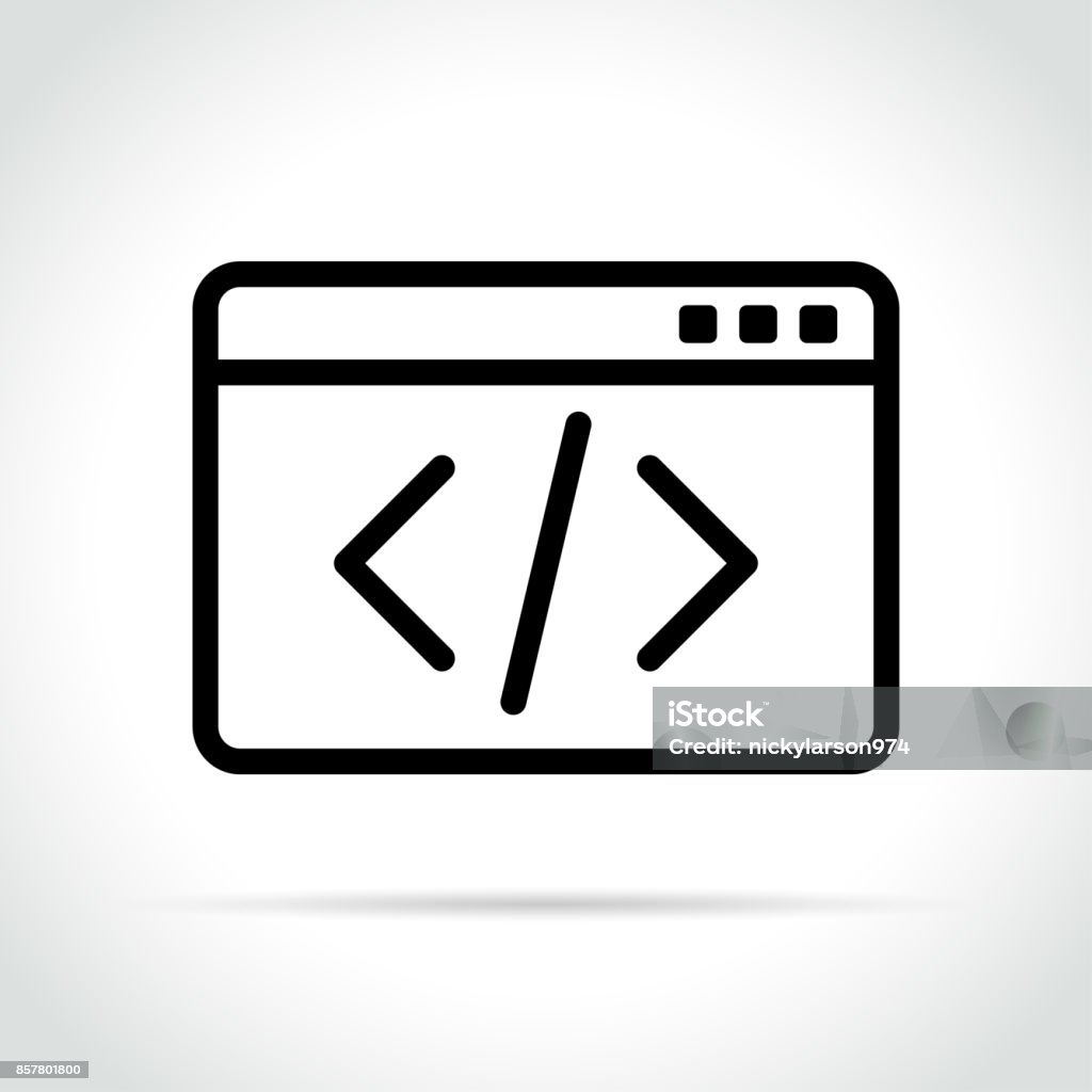 Codesymbol Auf Weißem Hintergrund Stock Vektor Art und mehr Bilder von