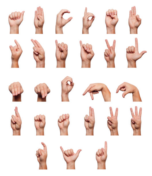istock Alphabet language of the deaf 857802062