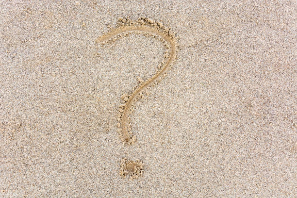 istock A question mark drawn in the sand from above 857805142