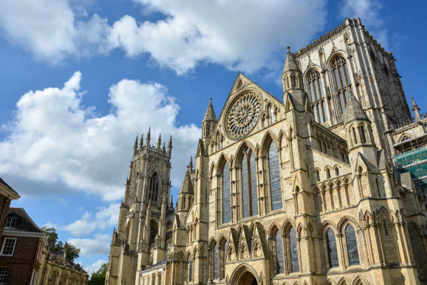 istock The minster of York from the side with blue sky above 857808548