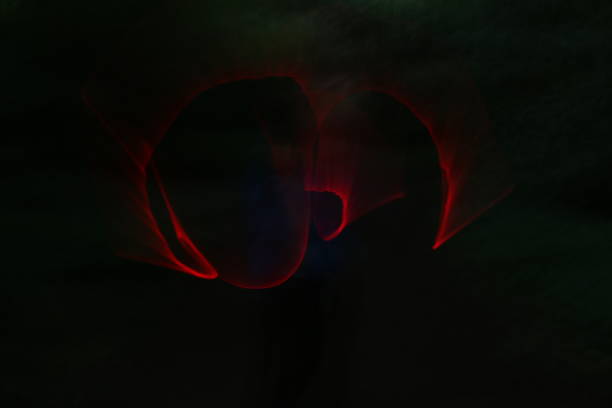 istock The motion of red emission light 857817978