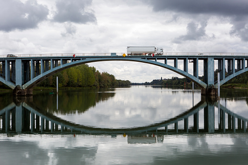 Bridge over River Saone, France