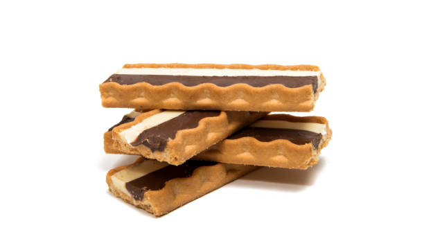 istock Biscuits with chocolate milk filling isolated 857828262