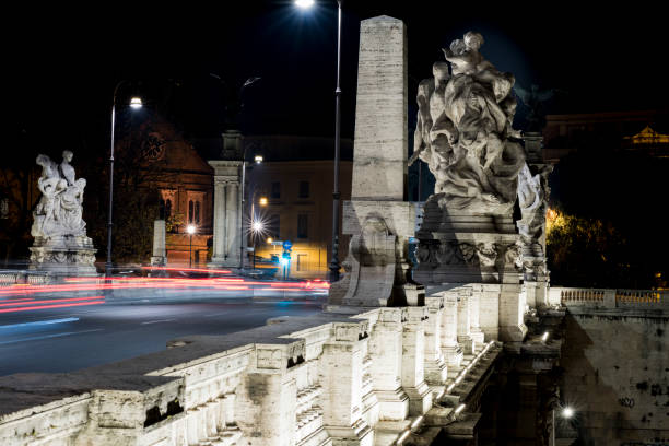 istock image of a bridge in Rome with winged victories travertine 857831502