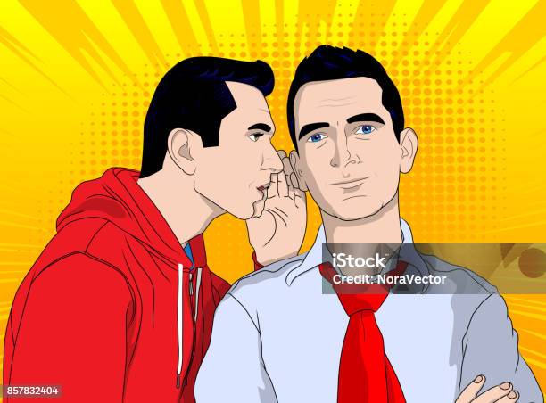Business Men Gossiping Stock Illustration - Download Image Now - Men, Gossip, Comic Book