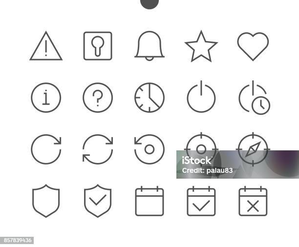 Settings Ui Pixel Perfect Wellcrafted Vector Thin Line Icons 48x48 Ready For 24x24 Grid For Web Graphics And Apps With Editable Stroke Simple Minimal Pictogram Stock Illustration - Download Image Now