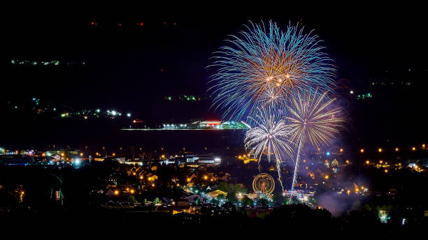 Fireworks in Weißenburg stock photo