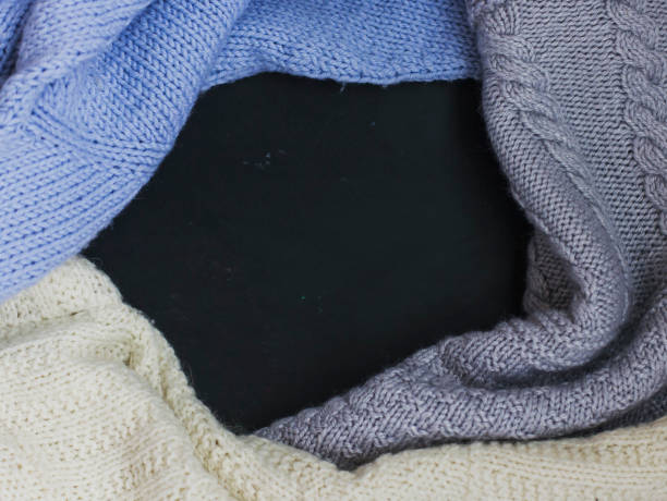 istock The framed blackboard with knitting clothes 857856874