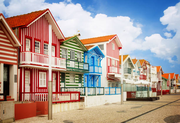 istock street in Costa Nova, Aveiro, Portuga 857864548