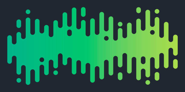 волновые линии - wave music sound backgrounds stock illustrations
