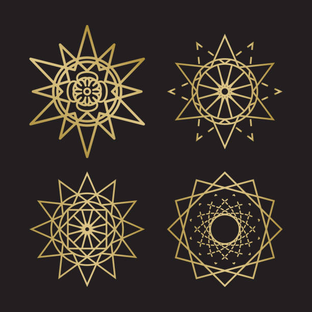 Sacred Geometry Ornament Symbols Stock Illustration - Download Image Now -  Logo, Portuguese Culture, Pentagram - iStock