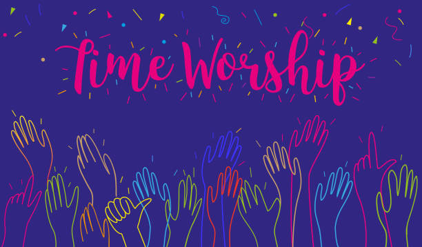 Hands clapping raised up applause greeting congratulation worship and praise holiday Hands clapping raised up applause greeting congratulation worship and praise holiday praise and worship stock illustrations
