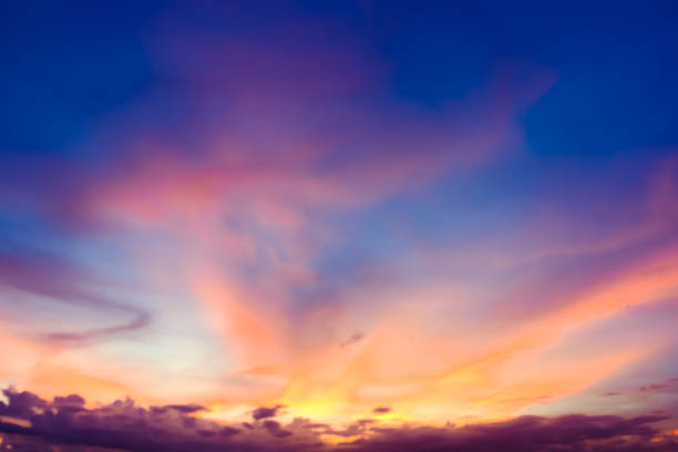 istock Blurry cloud with colorful sky at sunset time. Abstract background. 857869308