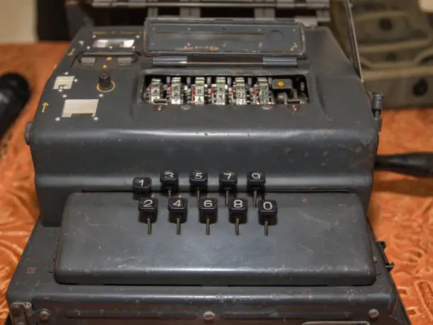 Photo of The Enigma Cipher Coding Machine from World War II