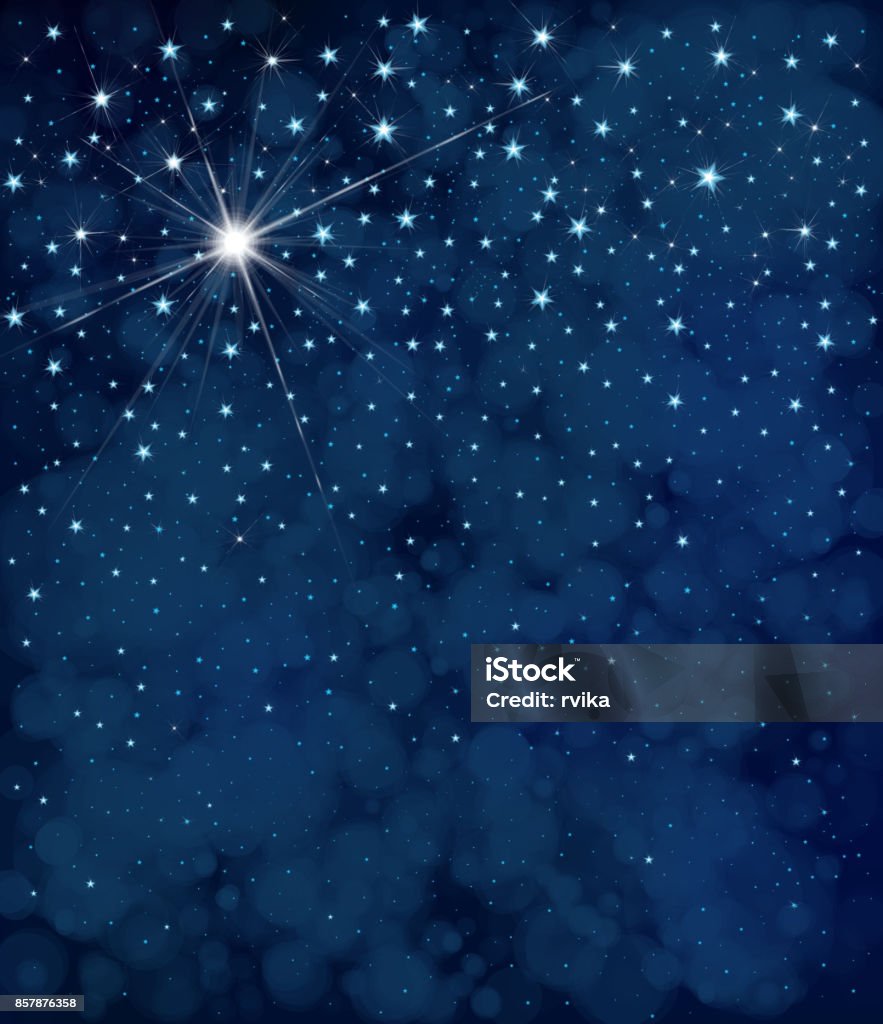 Vector starry  night sky  background. Star - Space stock vector
