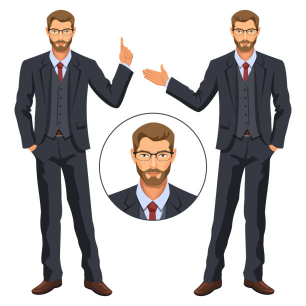 9,900+ Handsome Man Suit Stock Illustrations, Royalty-Free Vector ...