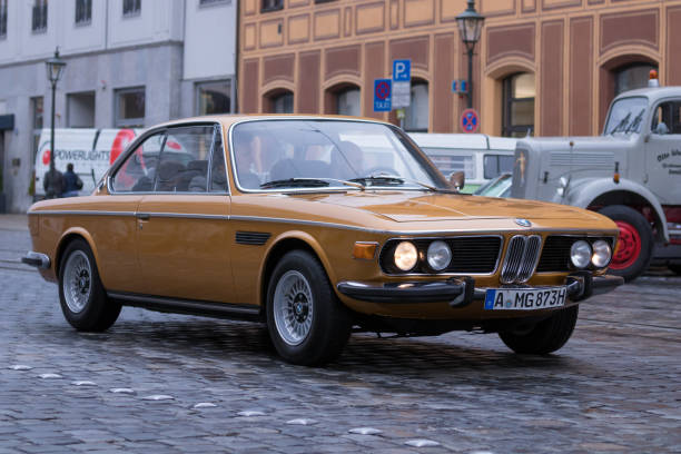 Augsburg, Germany - October 1, 2017: BMW 3.0 CS oldtimer car at the Fuggerstadt Classic 2017 Oldtimer Rallye on October 1, 2017 in Augsburg, Germany.