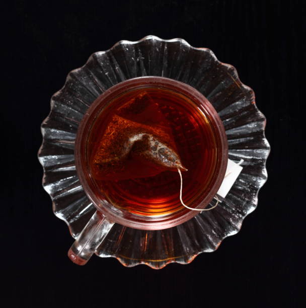 istock Cup of tea with tea bag. Directly Above. 857891410