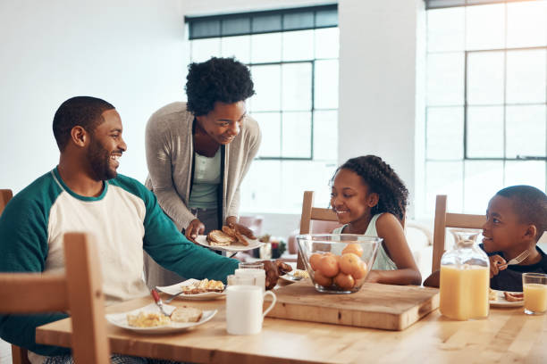 istock Mornings can be enjoyable when having breakfast with your family 857895664