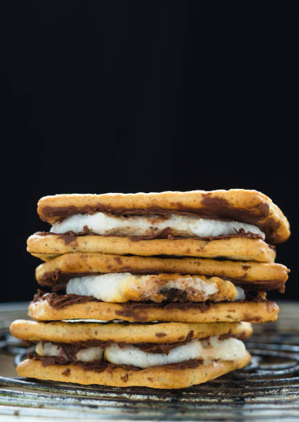 istock Homemade smores on cooking grille 857901398