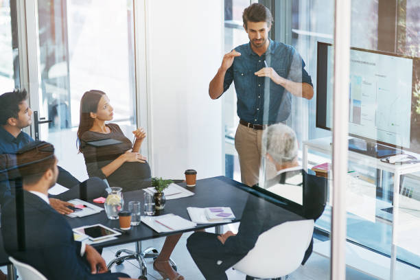 istock Delivering a perfectly prepared presentation 857904588