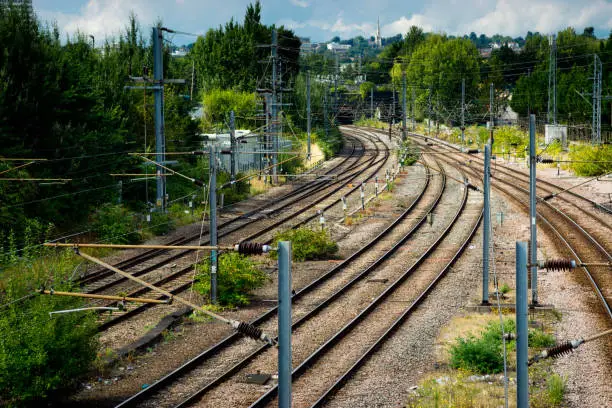 The railtracks outside Kings Cross station heading North on the East Coast mainline.