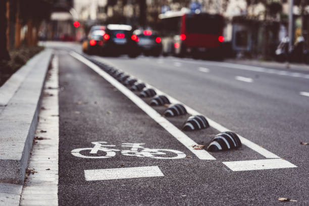 istock Bicycle road sign on the street 857912770