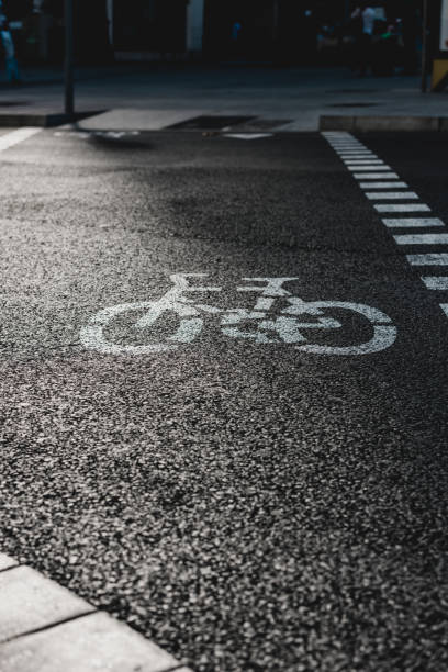 istock Bicycle road sign on the street 857913382