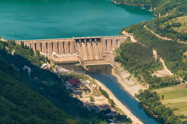 istock Dam Perucac on a Drina river. Hydroelectric 857913404