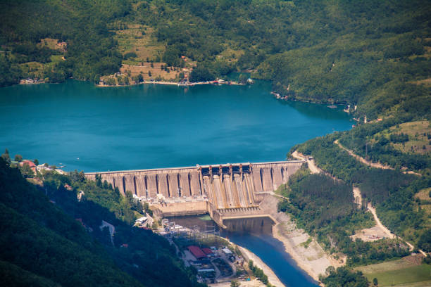 istock Dam Perucac on a Drina river. Hydroelectric 857913642
