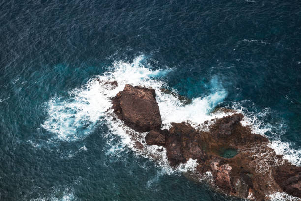 istock Coastal rocks of Atlantic Ocean. Madeira island 857920496
