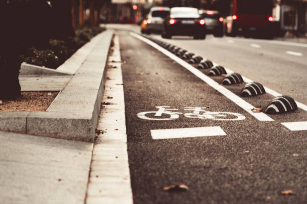 istock Bicycle road sign on the street 857922582