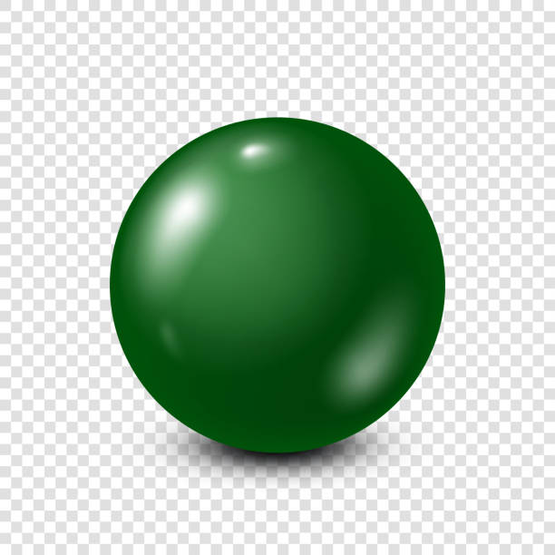 istock Green lottery, billiard,pool ball. Snooker. Transparent background. Vector illustration 857923550