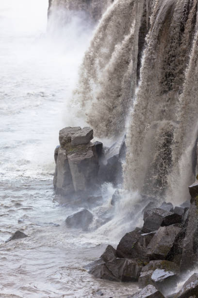 dettifoss waterfall in iceland - 2359 imagens e fotografias de stock