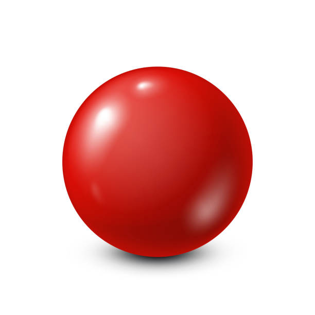 istock Red lottery, billiard,pool ball. Snooker. White background. Vector illustration 857924070