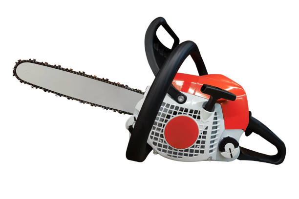 istock Professional petrol chain saw 857924166