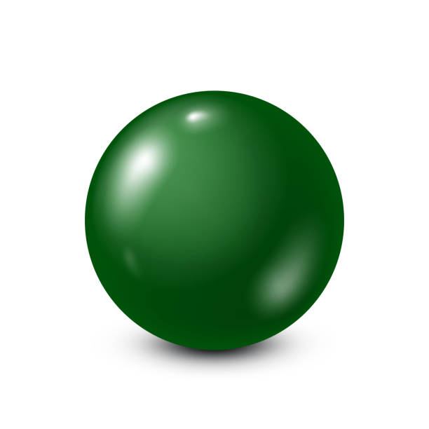 istock Green lottery, billiard,pool ball. Snooker. White background. Vector illustration 857924328