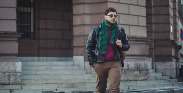 istock Man walking on the street 857928482