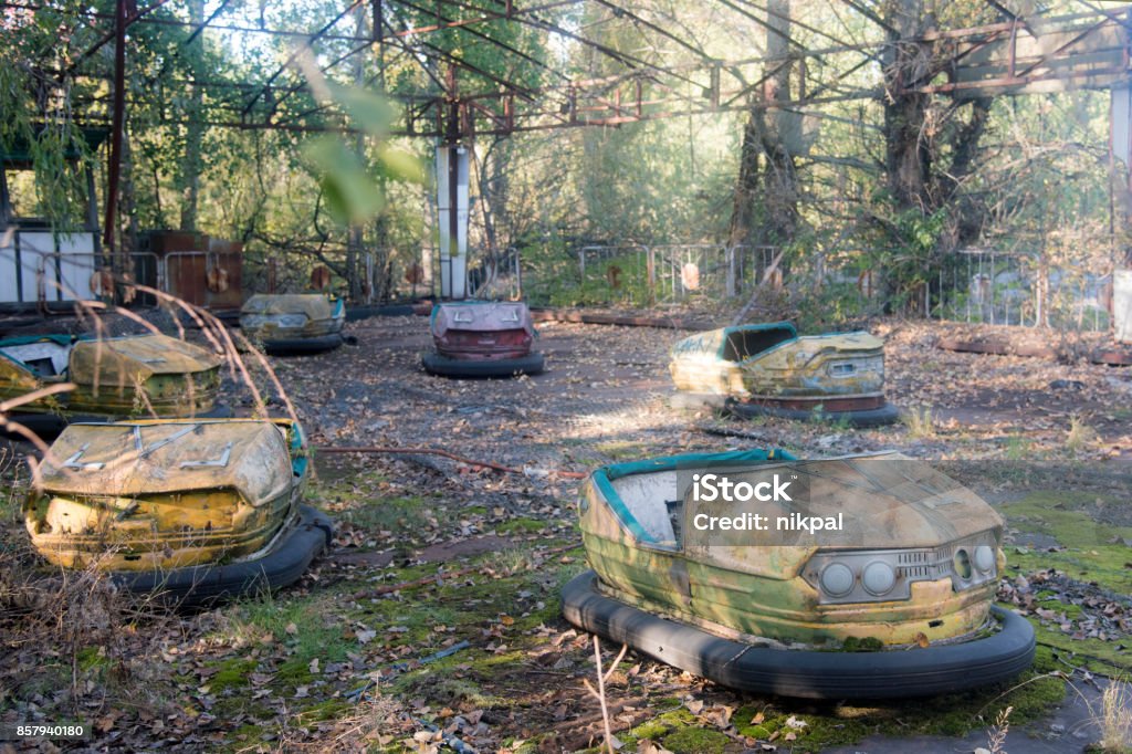 The amusement park of Pripya The amusement park of Pripyat , It was to be opened for the first time on May 1, 1986, in time for the May Day celebrations but these plans were scuttled on April 26, when the Chernobyl disaster occurred a few kilometers away Chornobyl Stock Photo