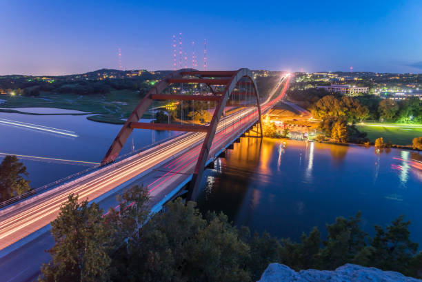 istock 360 Pennybacker bridge blue hour Austin, Texas, USA 857943646