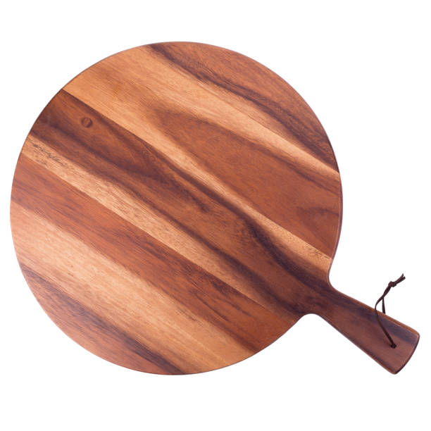 istock wooden round board for pizza isolated on white background 857951286