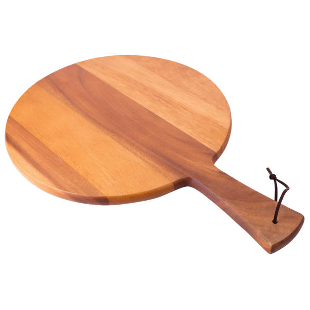 istock wooden round board for pizza isolated on white background 857951292