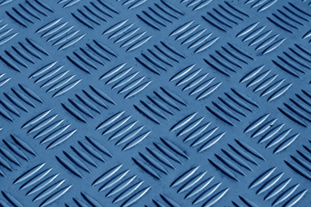istock Blue metal floor with blur dffect. 857951516