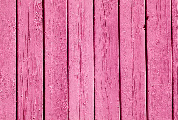 istock Pink color wood fence pattern. 857955426